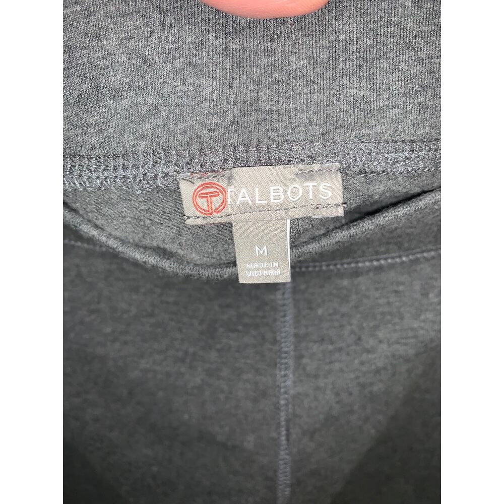 Talbots Women's Charcoal Grey Leggings Size Medium Casual Knit - Picture 2 of 4